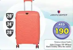 Nesto John Cooper PP 4Wheel Hard Trolley Set asstd. offer