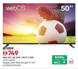 Nesto Geepas UHD Web OS LED TV GLED5040TSUHD offer