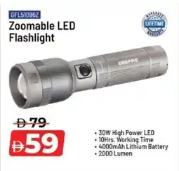 Nesto Geepas Zoomable LED Flashlight offer