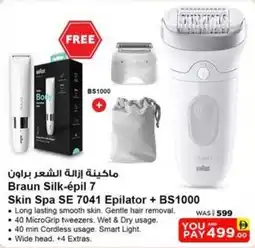 Nesto Braun Silk-épil 7 Skin Spa SE 7041 Epilator + BS1000 offer