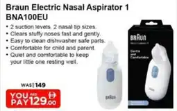 Nesto Braun Electric Nasal Aspirator 1 BNA100EU offer