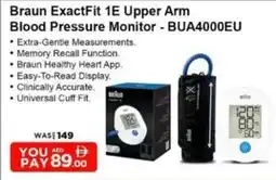 Nesto Braun ExactFit 1E Upper Arm Blood Pressure Monitor BUA4000EU offer