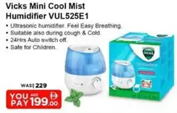 Nesto Vicks Mini Cool Mist Humidifier VUL525E1 offer
