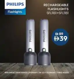 Nesto Philips rechargeable flashlights offer