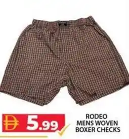 Grand Hyper Market Rodeo mens woven boxer checks offer
