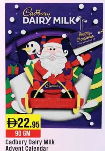 West Zone Supermarket Cadbury Dairy Milk Advent Calendar offer