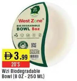 West Zone Supermarket Wzi Biodegradable Bowl offer