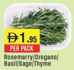 West Zone Supermarket Rosemarry / Oregano / Basil / Sage / Thyme offer
