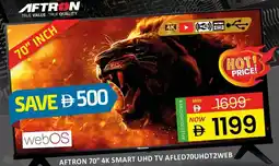 Al Madina Aftron 4K Smart UHD TV AFLED70UHDT2WEBTV offer