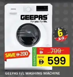 Al Madina Geepas f/l washing machine offer