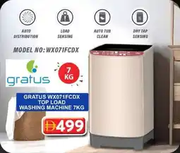 Grand Mall Sharjah Gratus WX071FCDX top load washing machine offer
