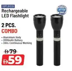 Nesto Rechargeable LED Flashlight GEFL51029 offer