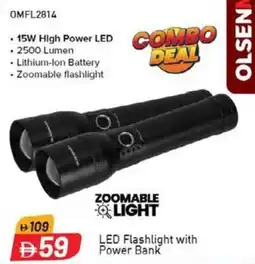 Nesto LED Flashlight with Power Bank OMFL2814 offer