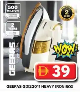 Grand Hyper Market GEEPAS Ironbox offer