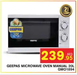 Baniyas Spike Hypermarket GEEPAS Microwave Oven offer