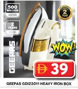 Grand Hyper Market GEEPAS Ironbox offer