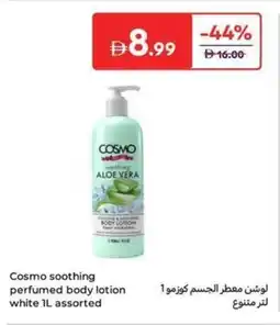 Carrefour Cosmo soothing perfumed body lotion white assorted offer
