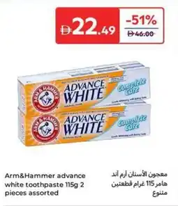 Carrefour Arm & Hammer advance white toothpaste assorted offer