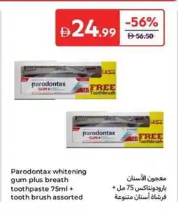 Carrefour Parodontax whitening gum plus breath toothpaste + tooth brush Assorted offer