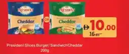Aswaaq President slices burger sandwich cheddar offer
