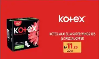 Aswaaq Kotex maxi slim super wings offer