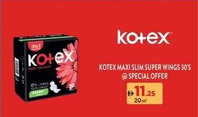 Aswaaq Kotex maxi slim super wings offer
