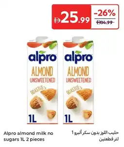 Carrefour Alpro almond milk no sugar offer