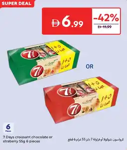 Carrefour 7 days croissant chocolate or straberry offer