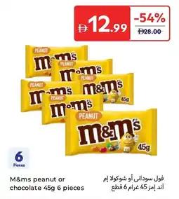 Carrefour M&ms peanut or chocolate offer