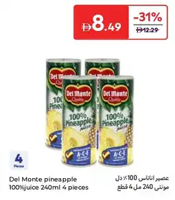 Carrefour Del monte pineapple 100%juice offer