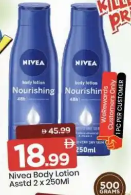 Mark & Save Nivea Body Lotion & Cream offer