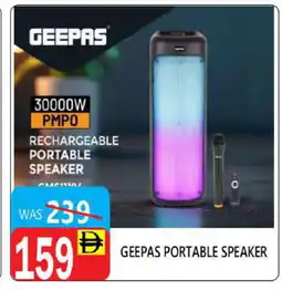 United Hypermarket GEEPAS Speaker offer