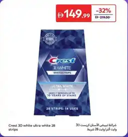 Carrefour Crest 3D white ultra white 28 strips offer