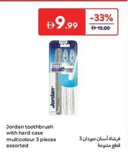 Carrefour Jordan toothbrush with hard case multicolour offer