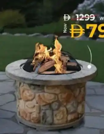 Kenz Hypermarket Round Fire Pit Barbecue Grill offer