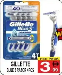 Friday Center Gillette Blue 3 Razor offer