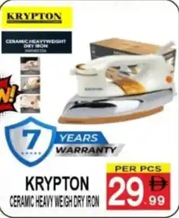 Friday Center Krypton ceramic heavy weigh dry iron offer