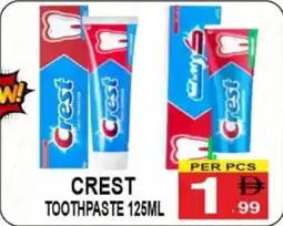 Friday Center Crest toothpaste offer