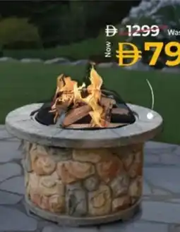 Kenz Hypermarket Round Fire Pit Barbecue Grill offer
