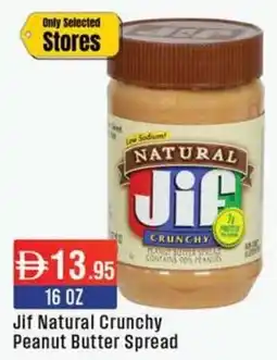 West Zone Supermarket Jif Natural Crunchy Peanut Butter Spread offer