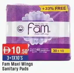 West Zone Supermarket Fam Maxi Wings Sanitary Pads offer