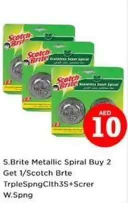 Nesto S.Brite Metallic Spiral Buy 2 Get 1 Scotch Brte TrpleSpngClth3S+Screr W.Spng offer