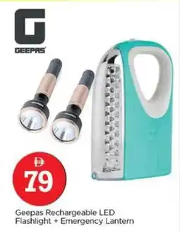 Nesto Geepas Rechargeable LED Flashlight + Emergency Lantern offer