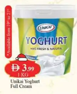 West Zone Supermarket Unikai Yoghurt Full Cream offer