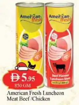 West Zone Supermarket American Fresh Luncheon Meat Beef Chicken offer