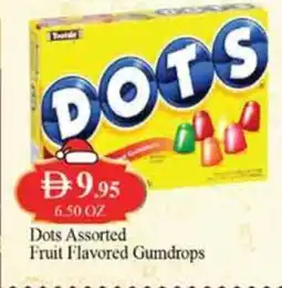 West Zone Supermarket Dots fruit flavored gumdrops offer