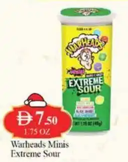West Zone Supermarket Warheads Minis Extreme Sour offer