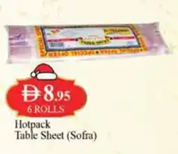 West Zone Supermarket Hotpack Table Sheet offer