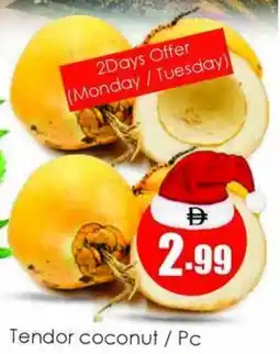 Amber Tendor coconut offer