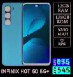 Amber Infinix Hot 60 5G+ offer